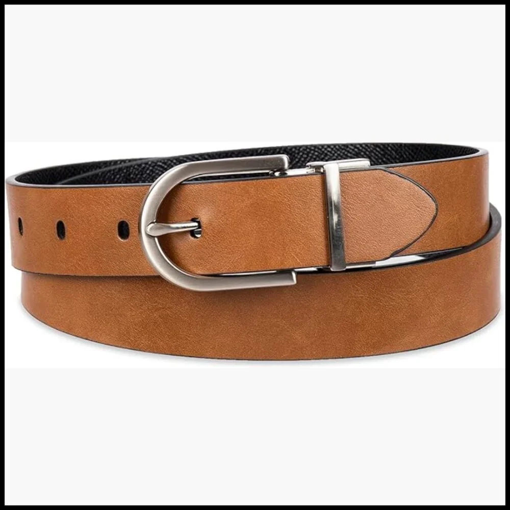 Reversible Belt for Jeans, Trousers, Dresses, Adjustable Fit